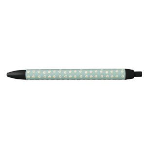 Caneta Preta Rostos de Bonecos de Neve Natal Pastel Turquesa