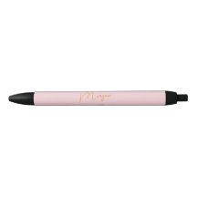 Rótulo monograma minimalista rosa