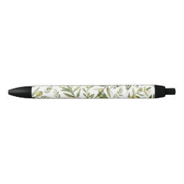 Caneta Preta Sage Verde Aquarela Francês Country Chic Olivas