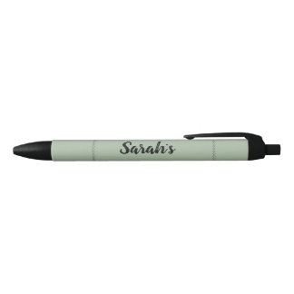 Caneta Preta Sage Verde Personalizado