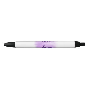 Caneta Preta Salpicos de aquarela roxa adicionar texto aqui pe