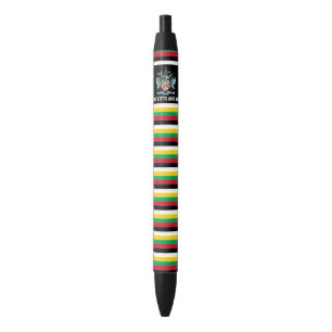 Caneta Preta Santo Kitts e Nevis Flag Cute Patriotic