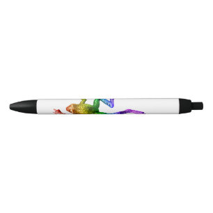 Caneta Preta Sapo colorido arco-íris de SlipperyJoe renderizado