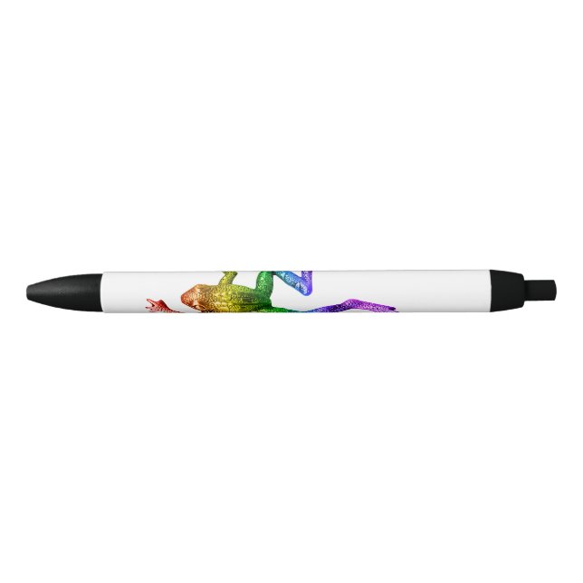 Caneta Preta Sapo colorido arco-íris de SlipperyJoe renderizado (Frente)