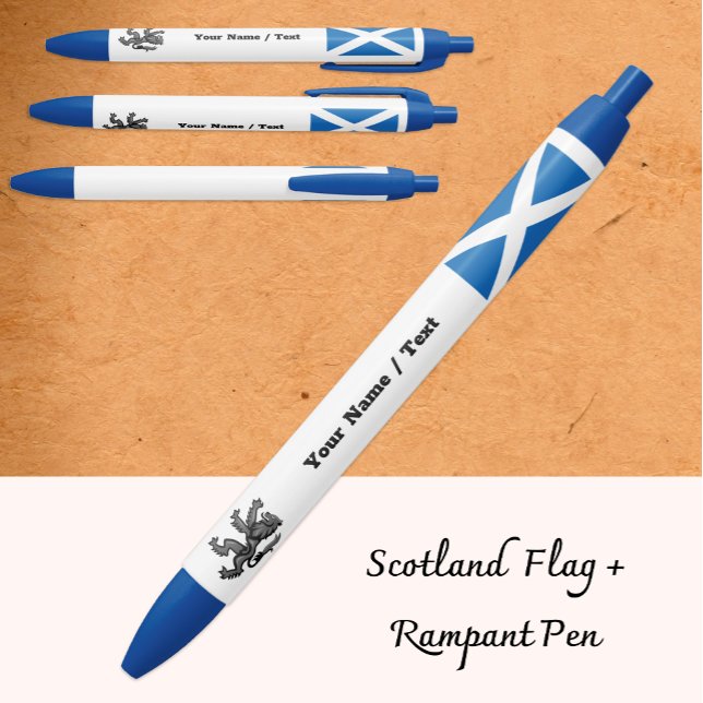 Caneta Preta Scottish Flag Caneta, Rampant, Escócia / Promocion (Criador carregado)