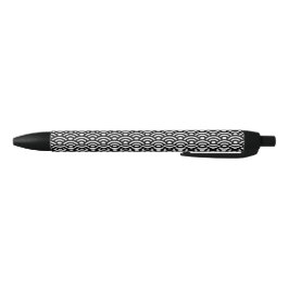 Caneta Preta Seigaiha, Ondas, Japonês, Preto e Branco