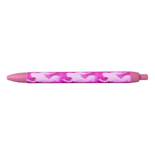 Caneta Preta sereias cor-de-rosa
