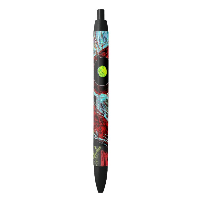 Caneta Preta Serpente de Frequência – Espelho Compacto de Energ (Frente Vertical)