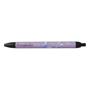 Caneta Preta Seu nome é Periwinkle Butterflies Violet
