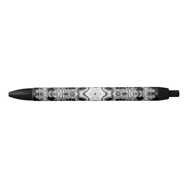 Caneta Preta Silver Snowflake (Frente)