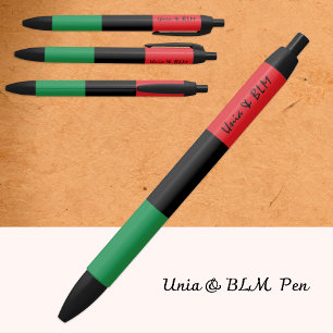 Caneta Preta Símbolo de bandeira Pan-Africano e UNIA / Kwanzaa