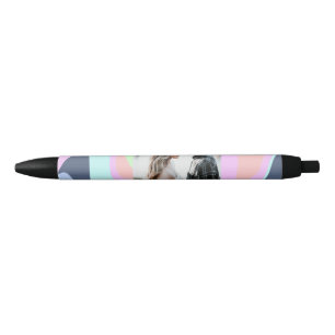 Caneta Preta simple minimal add your name photo pastel paint ef