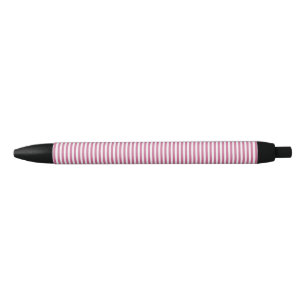 Caneta Preta Simples Elegante Rosa Listrado Silenciado Fofo