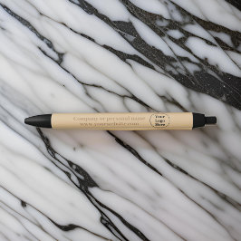 Caneta Preta Simples elegantes marrons