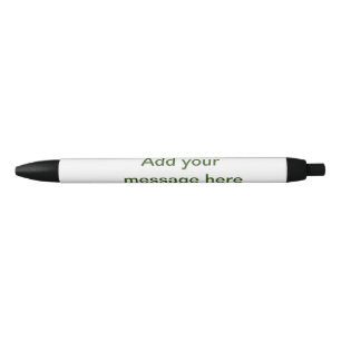 Caneta Preta Simples minimal verde adicione seu texto nome foto