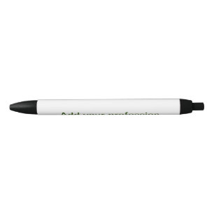Caneta Preta Simples minimal verde adicione seu texto nome foto