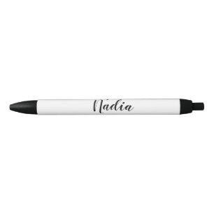 Caneta Preta simples textos com nome de garota minimalista imag
