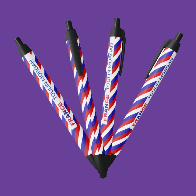 Caneta Preta Sinalizador de França Personalizado (Criador carregado)