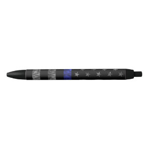 Caneta Preta Sinalizador de Linha Azul Fino da Polícia