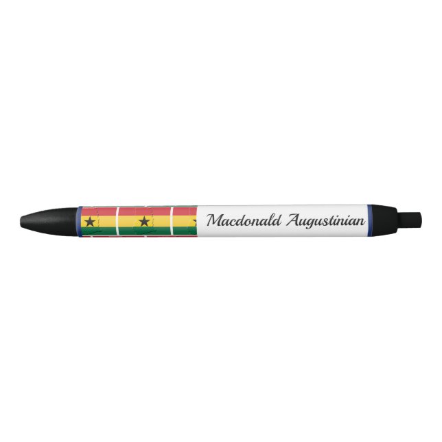Caneta Preta Sinalizador Personalizado do GHANA (Frente)
