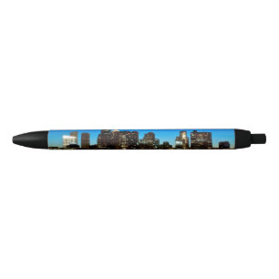 Caneta Preta Skyline de Boston com lua
