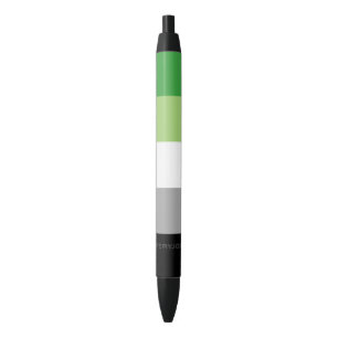 Caneta Preta SlipperyJoe's Aromtic Pride Flag gay Dom LGBTQ