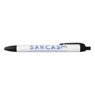Caneta Preta Slogan engraçado de SlipperyJoe's Sarcasm dizendo 
