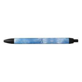 Caneta Preta Soft Blue Sky Watercolor Cloud