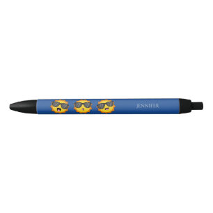 Caneta Preta Sol com óculos Sunitas Feliz Emoji Rostos Personal