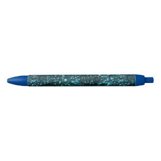 Caneta Preta Sparkles azuis