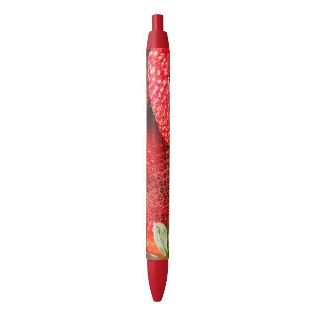 Caneta Preta Strawberries (Frente Vertical)