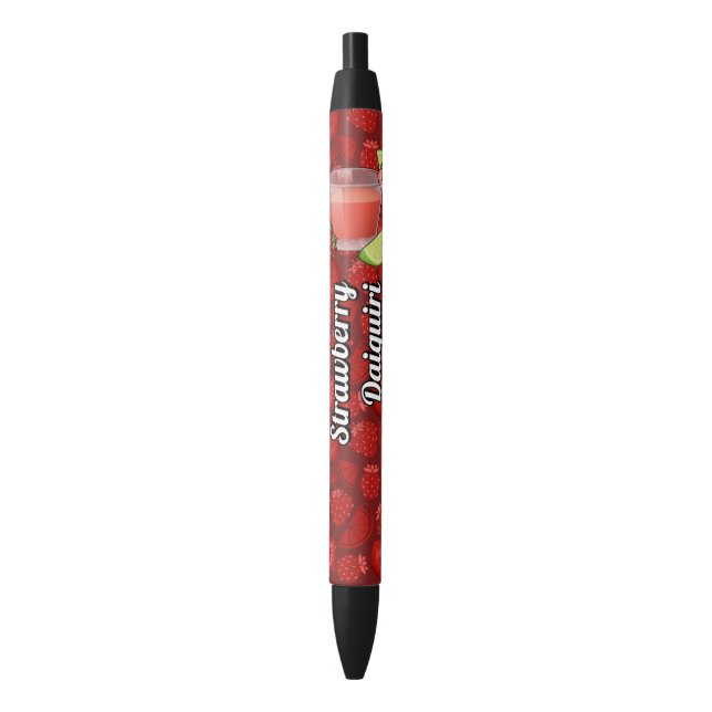 Caneta Preta Strawberry Daiquiri (Frente Vertical)