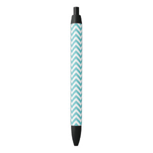 Caneta Preta Stripes de Aqua Chevron