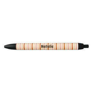 Caneta Preta STRIPES DE LINHA DE LARANJA DE Nomes Personalizado