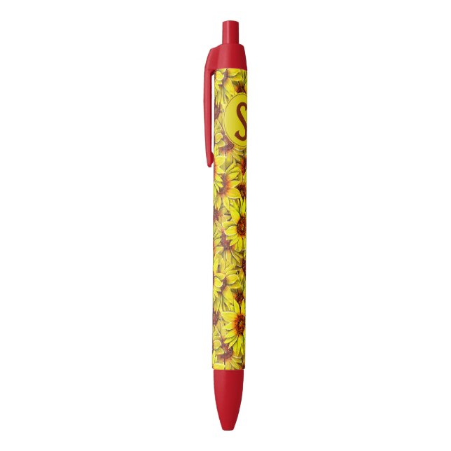 Caneta Preta Sunflower Pen (Topo (Vertical))