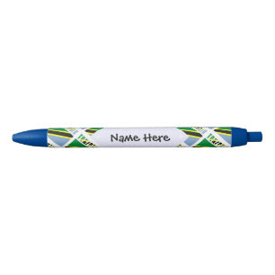 Caneta Preta Tanzânia Bandeira Tanzaniana Preta Personalizada