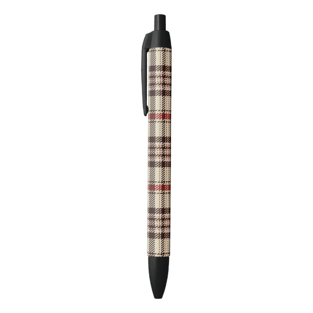 Caneta Preta Tartan Brown (Topo (Vertical))