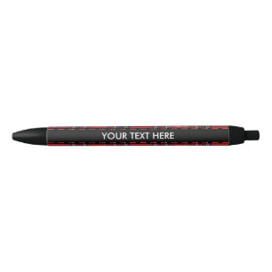 Caneta Preta Tartan xadrez padrão tecido vermelho real