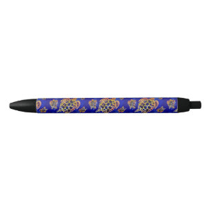 Caneta Preta Tartarugas Marinhas Batik Arte Africana
