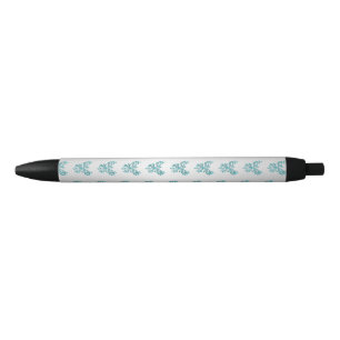 Caneta Preta Teal Blue Phoenix nasce em prata