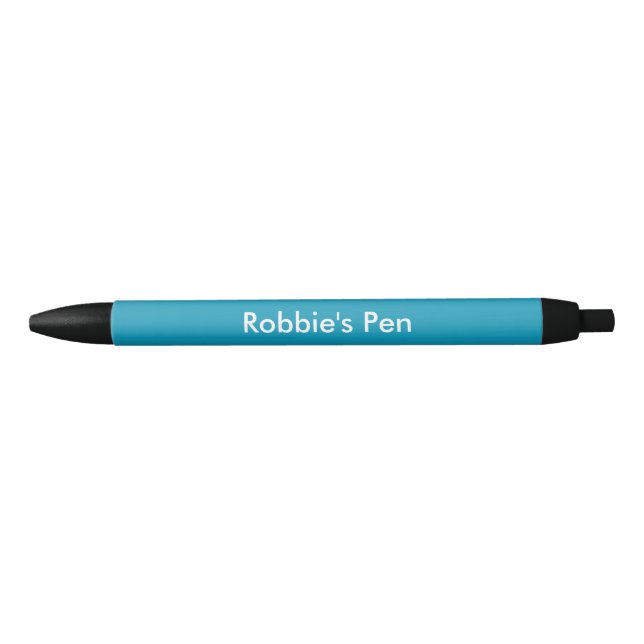 Caneta Preta Teal Personalizado (Frente)