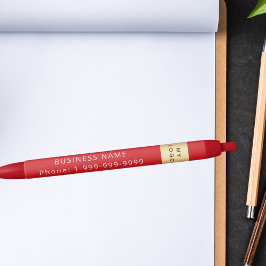 Caneta Preta Telefone do nome do logotipo da empresa Red Busine