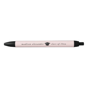 Caneta Preta Tendy Blush Graduation Year com Nome