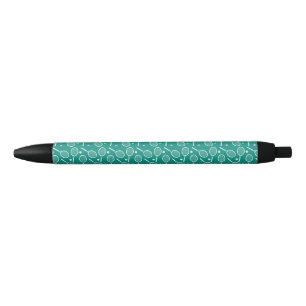 Caneta Preta Tênis Racket Padrão Verde