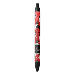Caneta Preta Terrier vermelho de néon conhecido feito sob