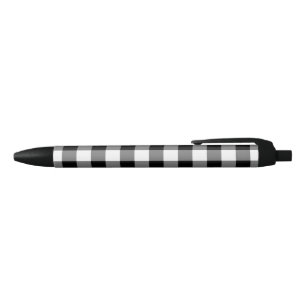 Caneta Preta Teste padrão branco preto clássico da xadrez da