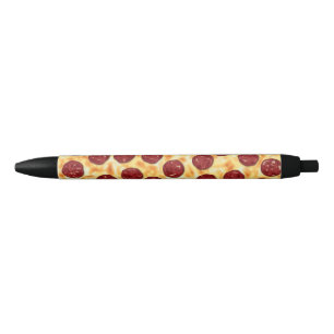 Caneta Preta Teste padrão da pizza de Pepperoni
