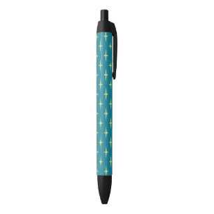 Caneta Preta Teste padrão de estrela retro da idade atômica