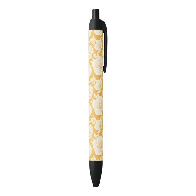 Caneta Preta Teste padrão de flor dourado (parte de inferior (Vertical))