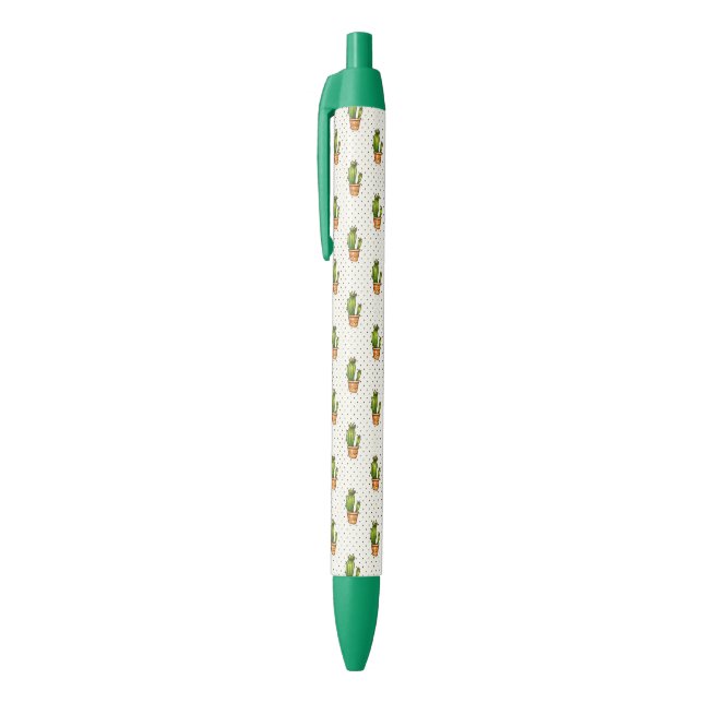 Caneta Preta Teste padrão de ponto de Polk do cacto & do (Topo (Vertical))
